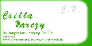 csilla marczy business card